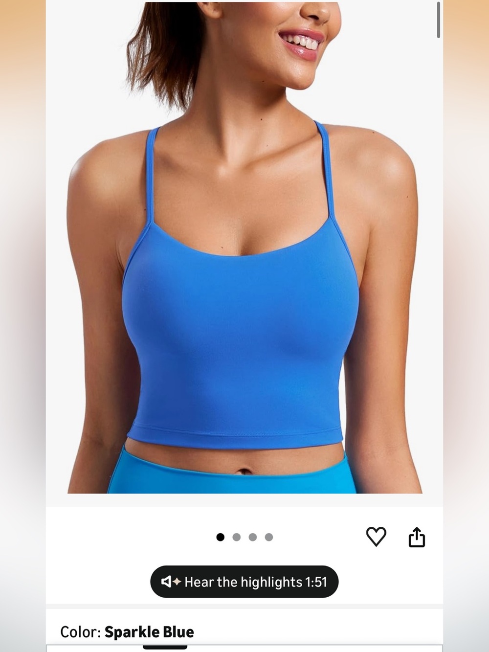 CRZ YOGA Butterluxe Y Back Crop Tank Tops